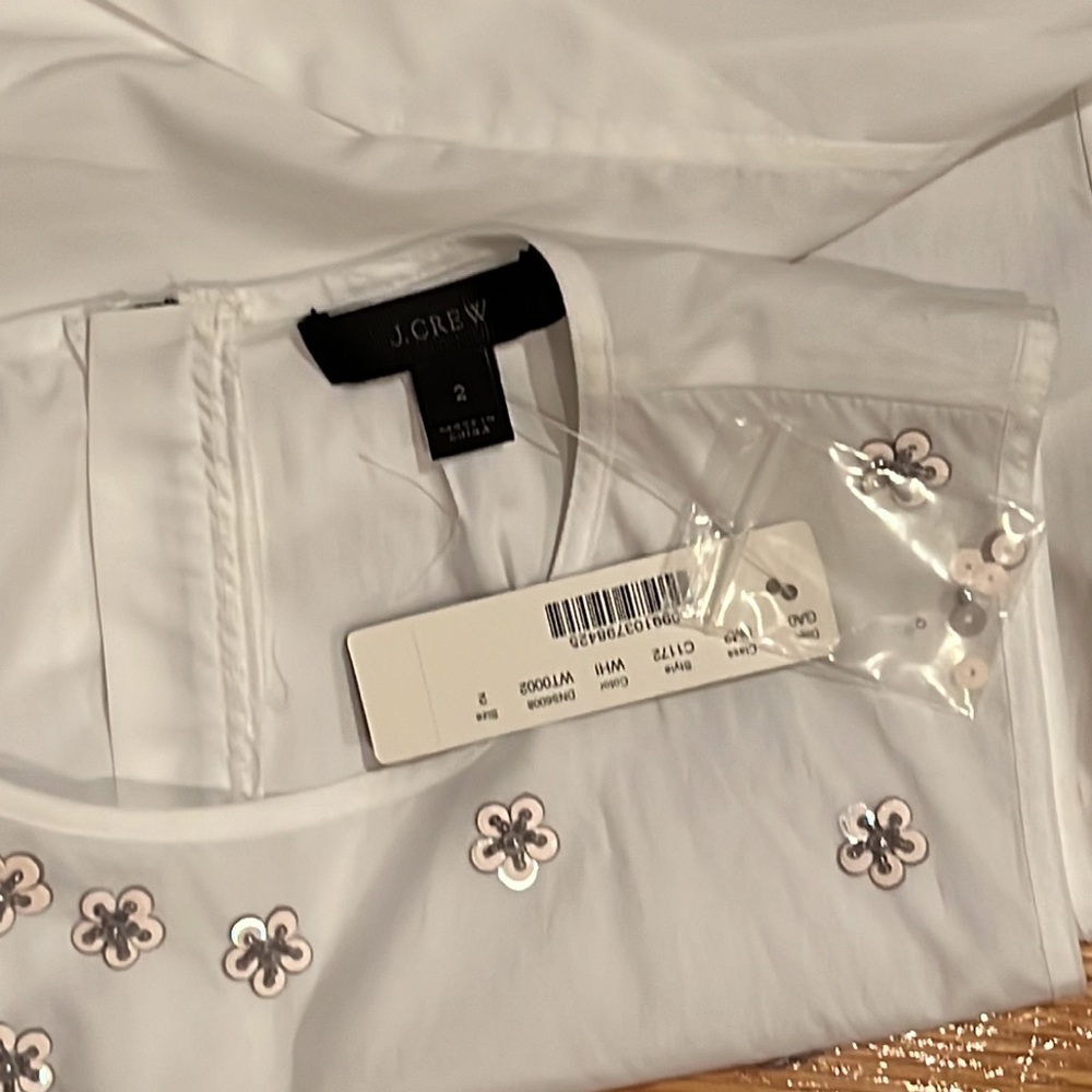 JCrew NWT 2 embellished sleeveless blouse - Picture 3 of 4